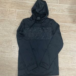 Nike all black with Nike small DRI-FIT hoodie. Non-smokers house.